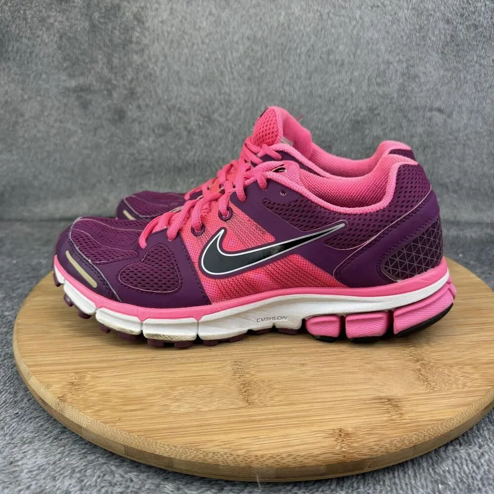 Nike Pegasus 28 Shoes Girls Size 7 Pink Purple Mesh Running Sneakers 443802-506